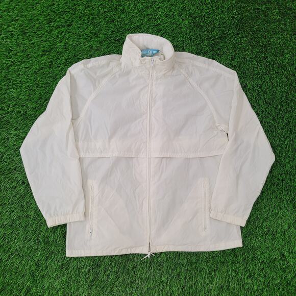 Vintage 90s Woolrich Windbreaker Zip Jacket Womens Medium 21x26 Baggy - Picture 1 of 16